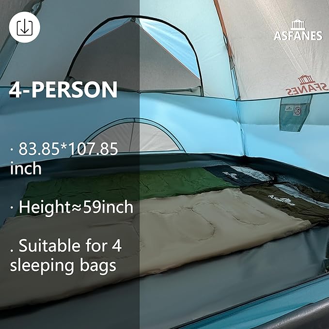2-12 Person Tents for Camping Waterproof, Backpack Double Layer Tents, Perfect Picnics, Fishing and Backyard Camping
