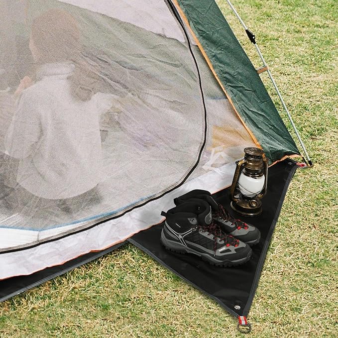 REDCAMP 2 Person Ultralight Tent Footprint with Extra Vestibule Storage Cloth, PU 2000 Waterproof Camping Tent Tarp with Carrying Bag to Elevate Your Camping, Hiking, Backpacking, Hammock Experience