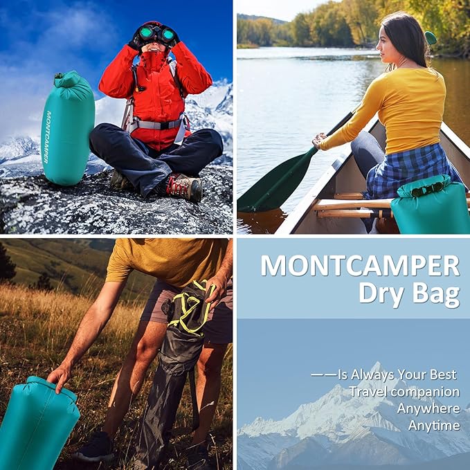 30D Nylon Waterproof Storage Sack for Camping, Hiking and fishing- Roll Top Closure-Portable Waterproof Dry Bag-Keeping Luggage Dry and Organized(5L/Turquoise blue)