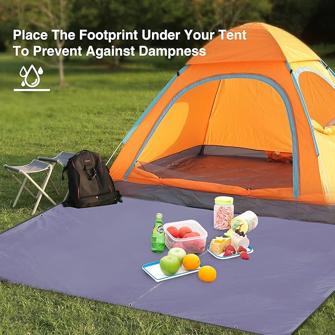 REDCAMP Waterproof Camping Tarp, 4 in 1 Multifunctional Tent Footprint for Camping, Hiking, Backpacking, Lightweight and Compact (150" X138")