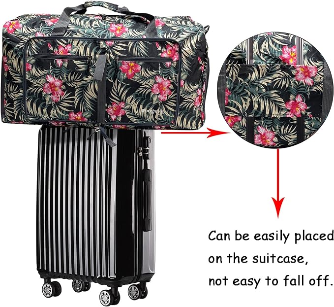 Woogwin Travel Duffel Bag Large Foldable Waterproof Overnight Bag for Beach Swim Bags Pool Sports Gym