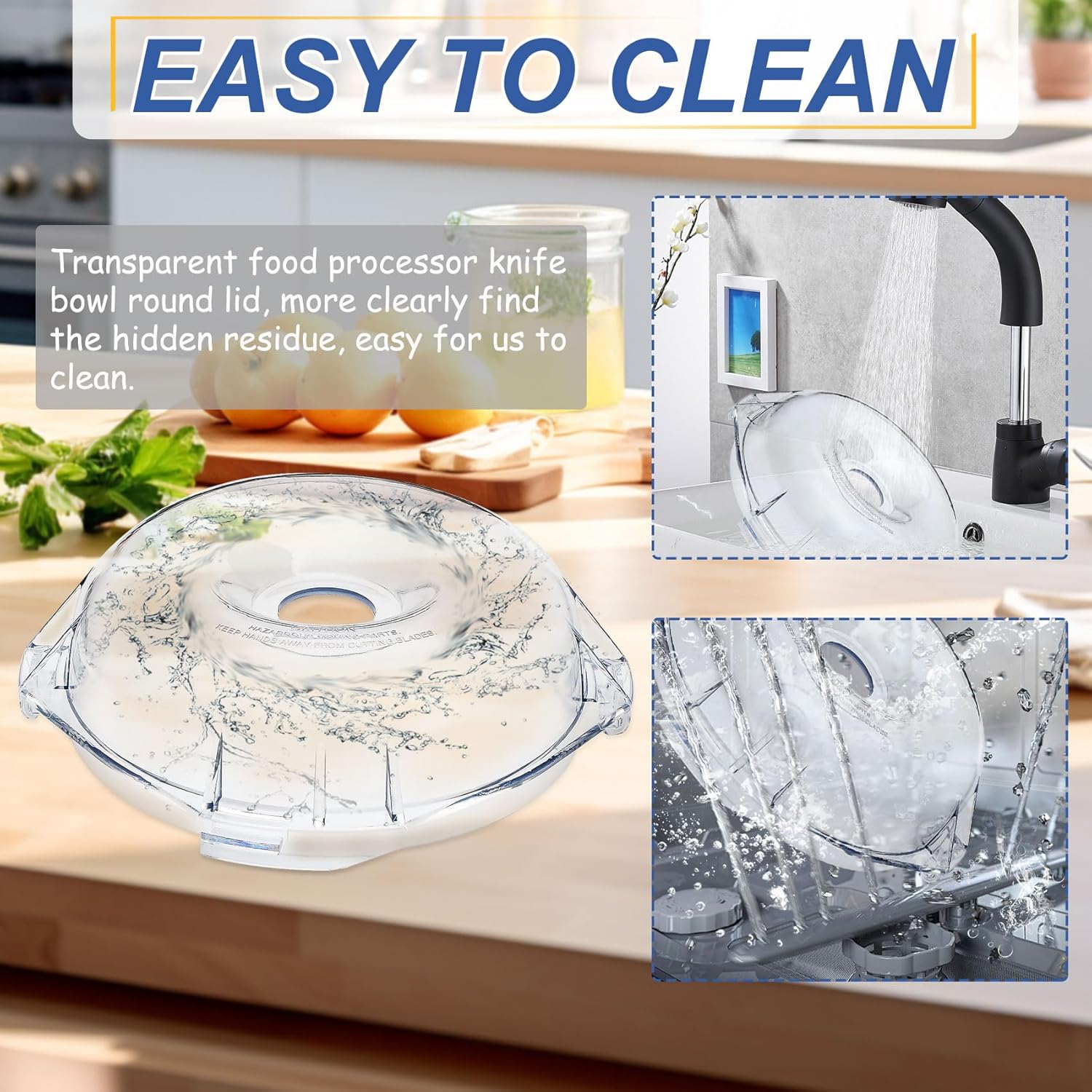 106458S Cutter Bowl Lid Compatible with robot coupe R2、R2B、R2 DICE、R2N、R101B Food Processor