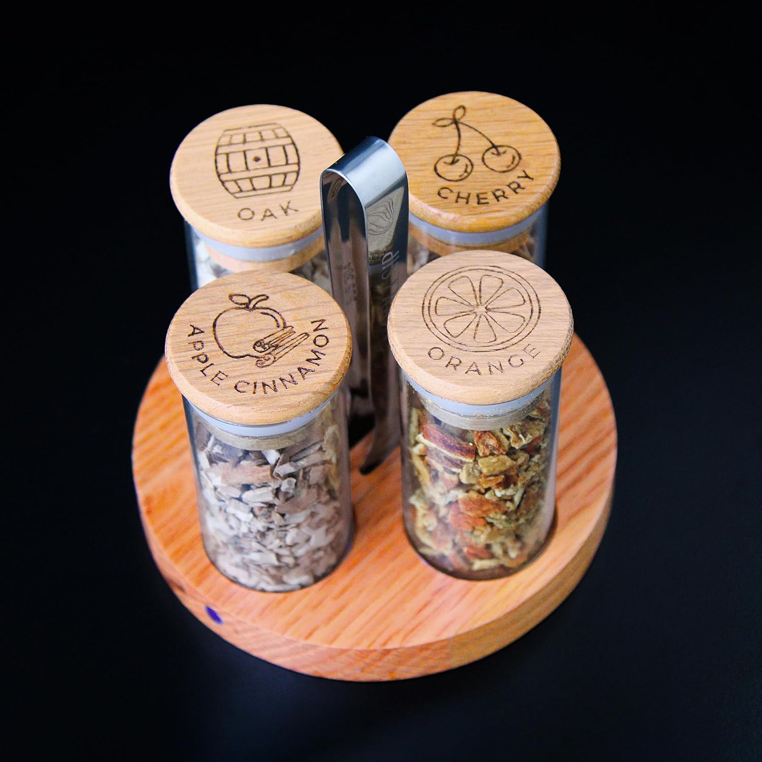 Cocktail Smoker Kit with Bar Stand Smoky Pro with Torch and Selected Wood Chips. All You Need in 1 Set to Smoke Your Whiskey, Bourbon, Scotch, Old Fashioned. A Great Home bar Gift Set!