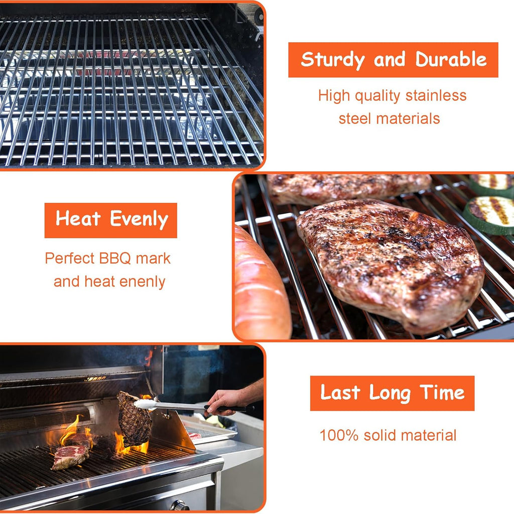 18.7" Cooking Grates for Weber GS4 Genesis II LX 400 SER II E-410 E-435 S-410 GBS S-435 S-440 LX E/S-440 & Genesis 2 400, Kitchen-aid 720-0856V 740-0781, Replacements Grill for Weber 66097 66089
