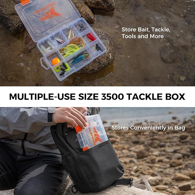 KastKing Everyday Essential Fishing Backpack & Tool Set, Fishing Sling Tackle Bag & 3500-Tackle Box Waterproof, Fishing Scale, 7" Fishing Pliers, Lip Gripper-Fishing Gear and Fishing Gift for Men