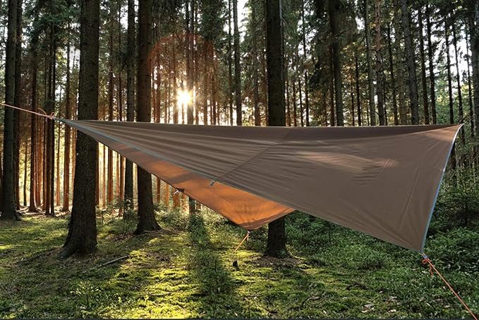 Unigear Hammock Rain Fly Waterproof Tent Tarp, UV Protection and PU 3000mm Waterproof, Lightweight for Camping, Backpacking and Outdoor Adventure