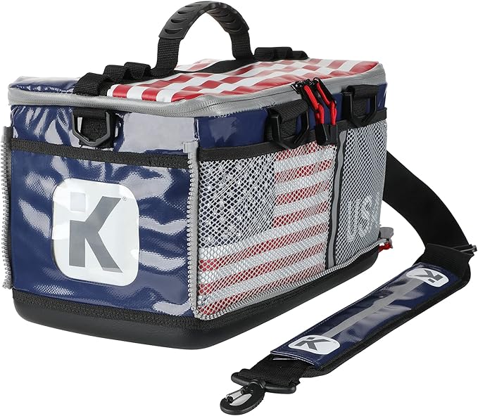 KitBrix Waterproof Sports Duffel Bag, Personal Item Travel Bag 15.3" x 9.4" x 9.4" - Solid Base - Built for Wet, Muddy Gear - Multi-Use Swimming, Gym, Soccer, Camping, Triathlon Transition Bag - USA