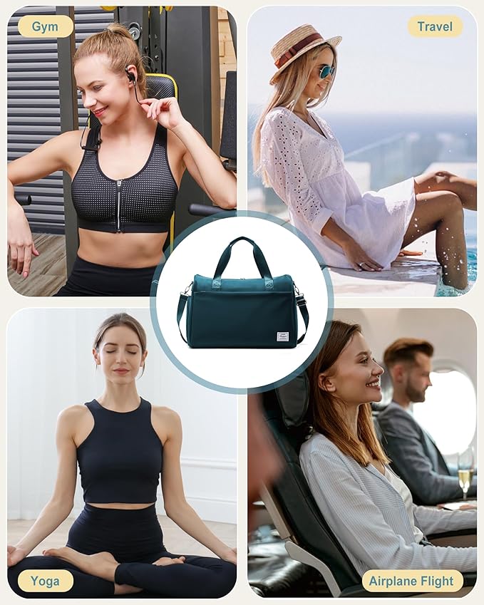 Gym Bag Womens,Travel Duffel Carry on Bag Sport Tote Bag Weekend Overnight Bag