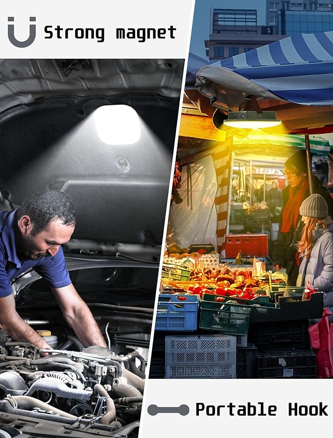 16500mAh 4000LM Camping Light Rechargeable Lantern with Magnet Base, Power Bank, 4 Modes Tent Lights, IP65 Waterproof, Portable LED Flashlight, Power Outage Lights for Home