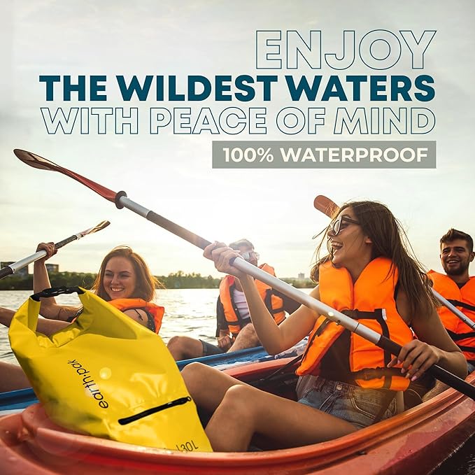 Earth Pak Waterproof Dry Bag with Zippered Pocket - Waterproof Dry Bag Backpack Keeps Gear Dry