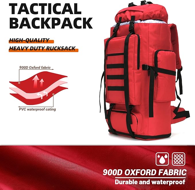 100L Camping Hiking Military Tactical Backpack Outdoor Climbing Sport Bags for Camping,Backpacking