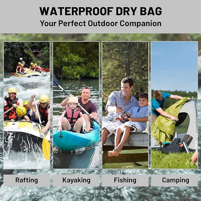 Waterproof Dry Bag,Roll Top Flowers Lily Waterproof Backpack 5L/10L/20L Floating and Lightweight Bags for Kayaking, Boating, Fishing, Swimming and Camping with Waterproof Phone Case