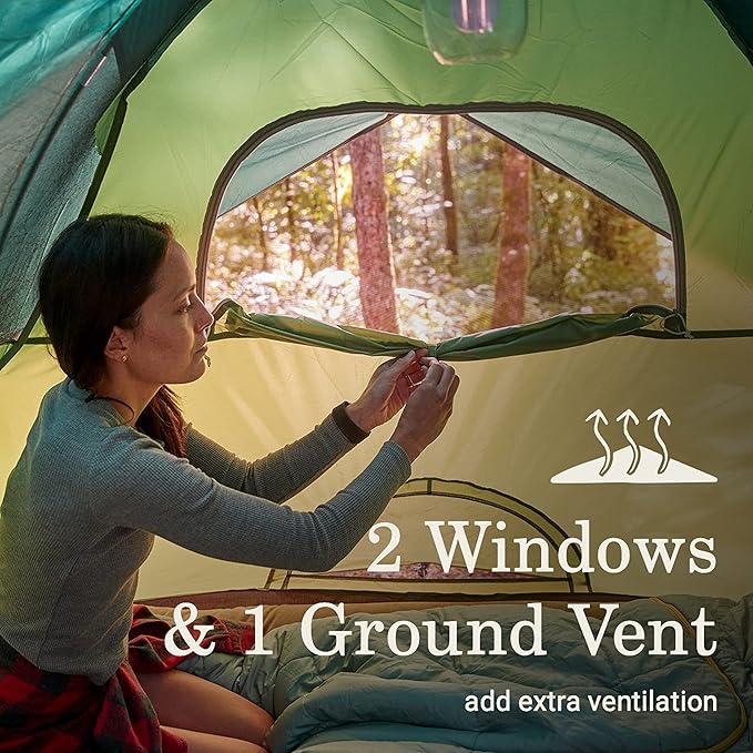 Coleman Sundome 4-Person Tent with Rainfly, Weatherproof Tent Sets Up in 10 Mins