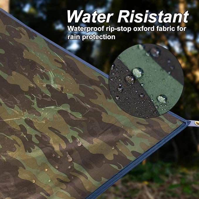 Unigear Hammock Rain Fly Waterproof Tent Tarp, UV Protection and PU 3000mm Waterproof, Lightweight for Camping, Backpacking and Outdoor Adventure