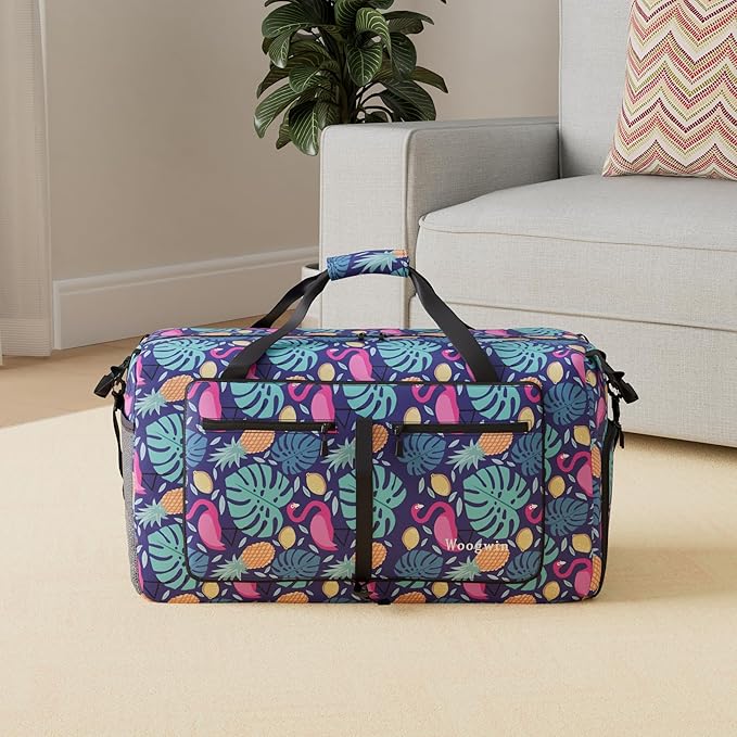 Woogwin Travel Duffel Bag Large Foldable Waterproof Overnight Bag for Beach Swim Bags Pool Sports Gym