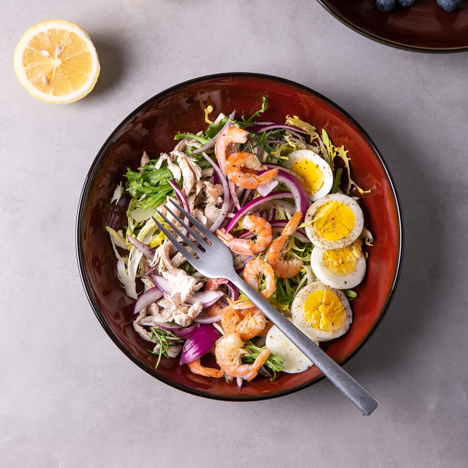 LERATIO Pasta Bowls,Ceramic 38oz Pasta Bowls,9.0" Reactive Glaze Pasta Bowl Set of 6,Microwave & Dishwasher,Oven Safe,Large Wide Serving Bowls for Salad, Dessert,Pizza,Fruit -Red