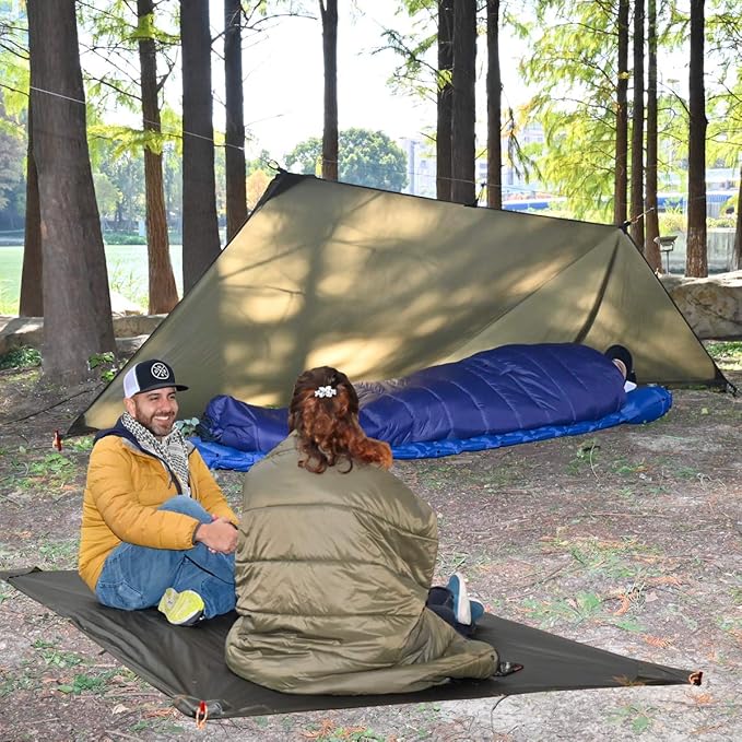 Onewind Compact Footprint, 4000mm Waterproof Rate PU Coating, 55" *39"Ultralight Camping Floor Ground Sheet with Carry Bag for Backpacking, Hiking, Camping, Picnic, Ground