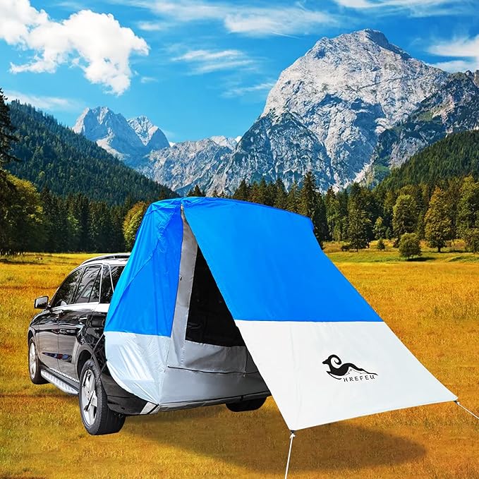 SUV Tent Car Awning, UPF 50++ with Portable Waterproof Storage Bag, Tear-Resistant, Large Space, Good Vision, Smooth Ventilation, Suitable for Outdoor Beach Camping Auto Canopy Shade…