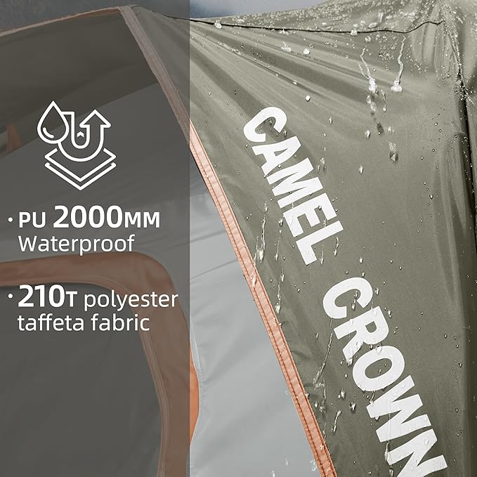 CAMEL CROWN Tents for Camping 4/8 Person Waterproof Quick Setup Folding Outdoor Backpacking Tents 4 People Family Hiking