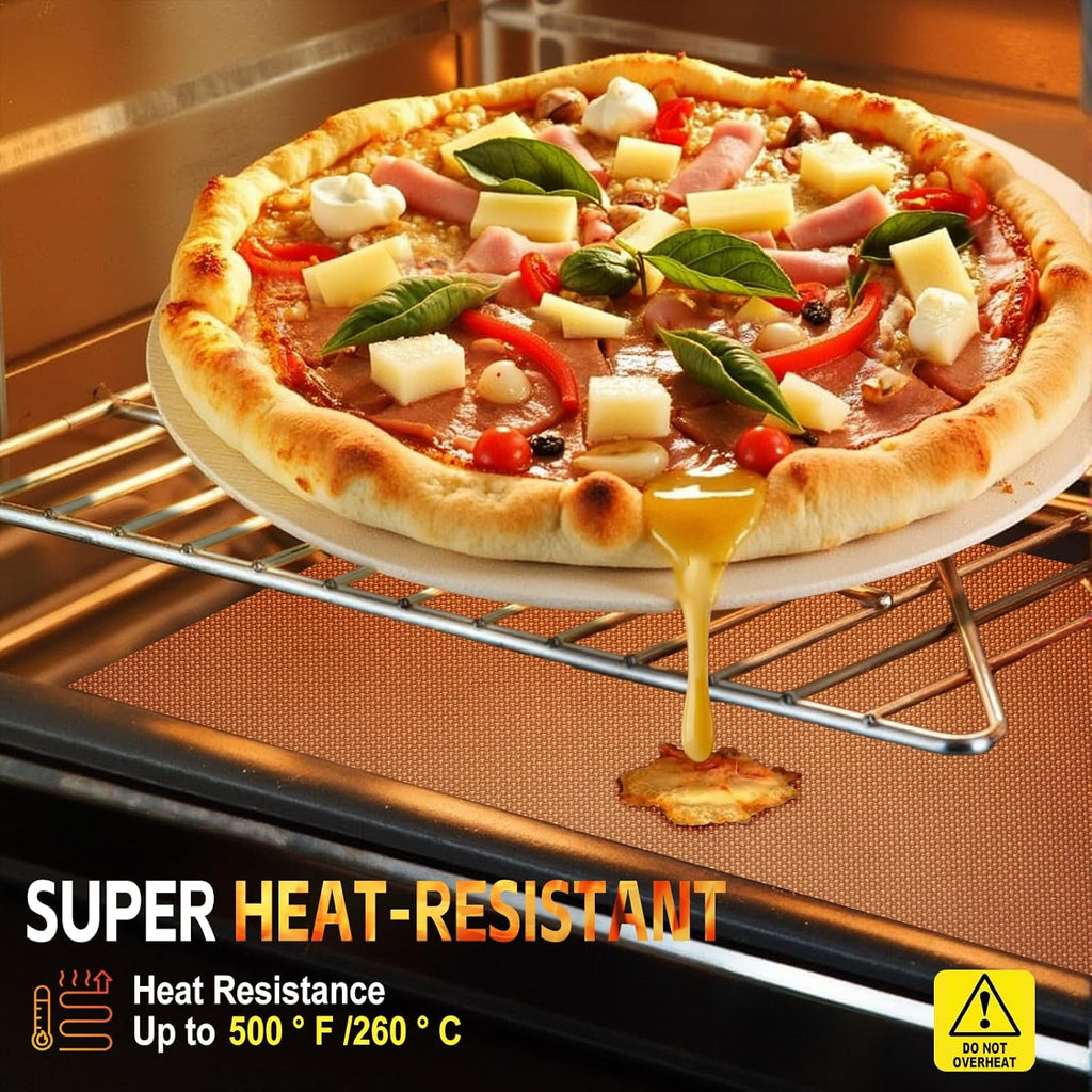 Large Oven Liners for Bottom of Oven, 17"x75" Heavy Duty Non-Stick Oven Liner Mat, Reusable Heat Resistant Grill & Baking Mat, BPA/PFOA Free Roaster Liners, Fits Electric, Gas, Toaster Ovens (Black)