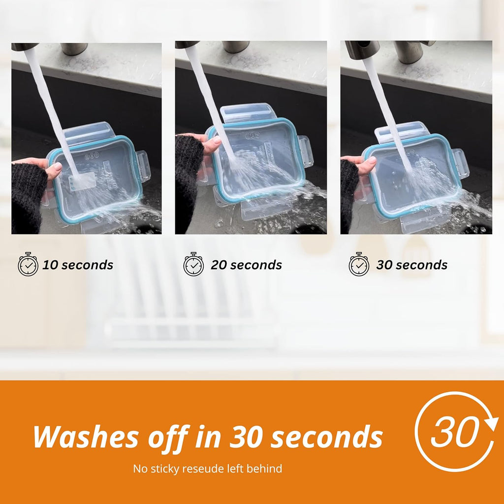 2x1 Dissolvable Food Labels, 1000 Label Stickers, Bottle Labels for Storage Bins, Sticker Labels for Food containers, (1000, Black)