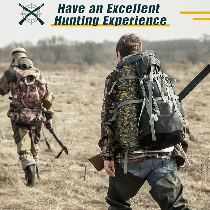 iunio Camo Netting Camouflage Netting, Silent Military Net, Large Bulk Roll Mesh, for Hunting Blind Cover Backdrop Camo Themed Birthday Party, Sun Shade, Camping, Outdoor, with mesh Backing