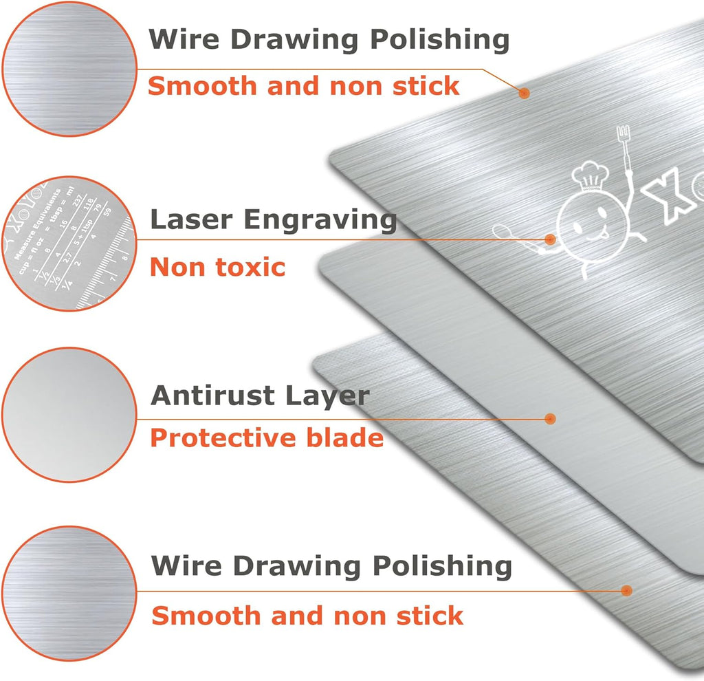 Bench Scraper Dough Chopper Onion Holder for Slicing Slicer Onion Cutter with Protective Cover and Anti-Slip Handle Stainless Steel Chopper for Potato, Tomato, Avocados, Eggs, Vegetable, Onions