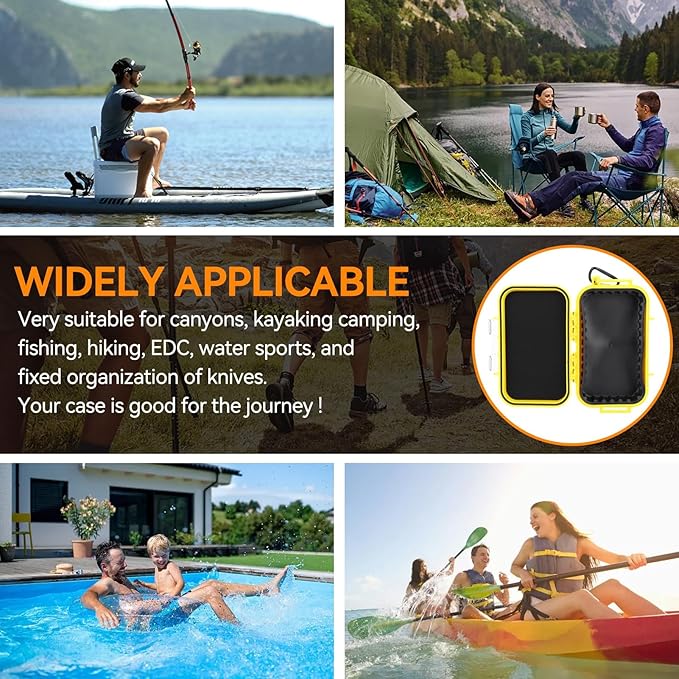 Dry Box Outdoor Waterproof Airtight Storage Case Hard Shell Wet Dry Box Carry Box Tackle Organization for Camping, Fishing