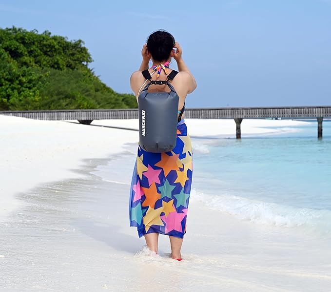 MARCHWAY Floating Waterproof Dry Bag Backpack 5L/10L/20L/30L/40L, Roll Top Sack Keeps Gear Dry for Kayaking, Rafting, Boating, Swimming, Camping, Hiking, Beach, Fishing