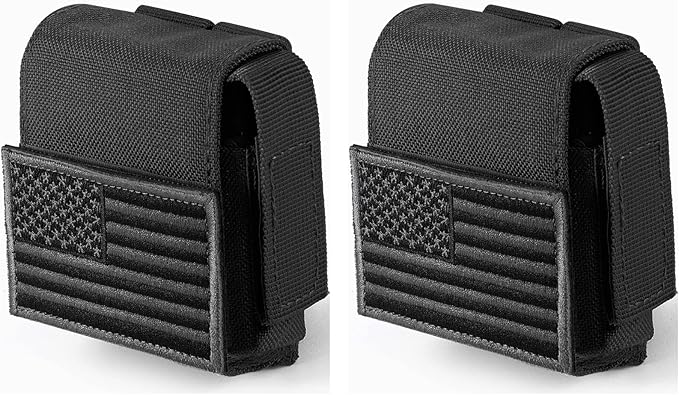2 Pack Tactical Pouches, Molle EDC Compact Pouch Small Utility Pouch Accessories Battery Cigarette Case Card Holder Lighter Slot Mini Cigar Belt Waist Pack