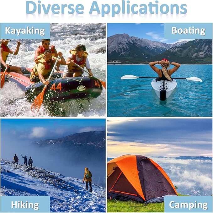 3-pack 30D Nylon Waterproof Dry Bag-Portable Waterproof Storage Sack for Kayaking, Hiking and Rafting-Roll Top Closure-Float on Water(5L/10L/20L,Blue)