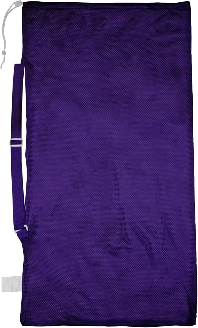 Champion Sports Mesh Equipment Bag – Heavy-Duty Nylon Drawstring Bag with Lock & ID Tag, Breathable Storage Sack for Balls, Swim Gear, Laundry & Toys, Multiple Sizes & Colors