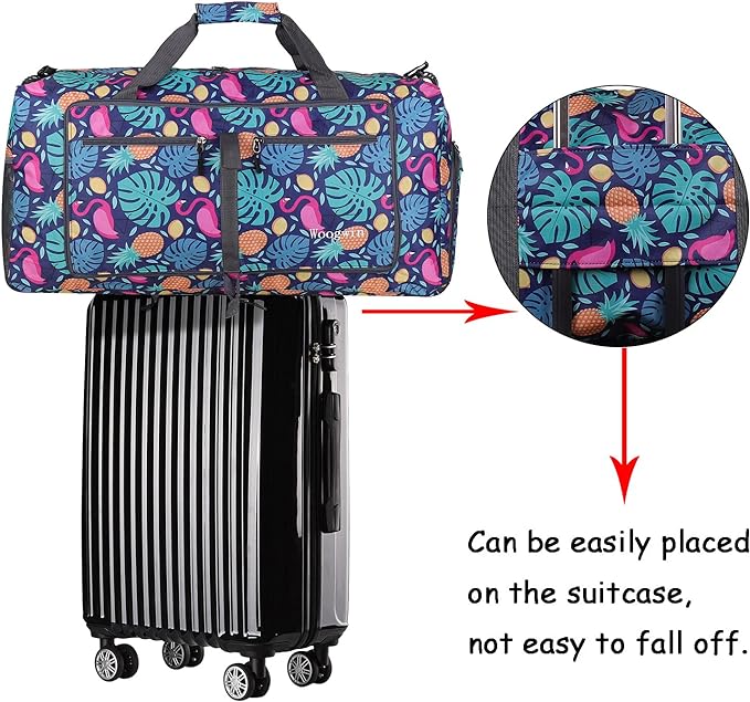 Woogwin Travel Duffel Bag Large Foldable Waterproof Overnight Bag for Beach Swim Bags Pool Sports Gym