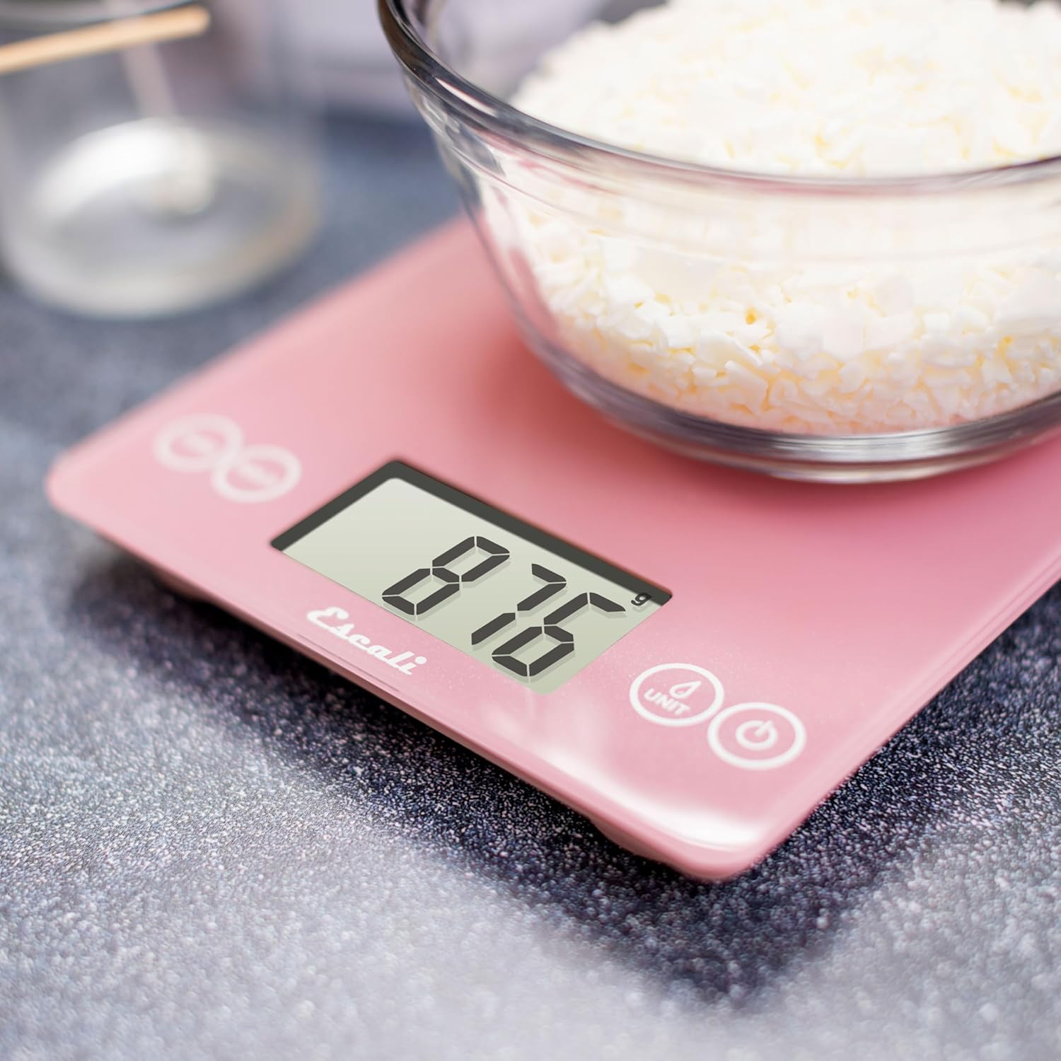 Escali Arti Classic Digital Coffee Scale Espresso Scale and Countertop Food Scale, 15-Pound Capacity, Pink