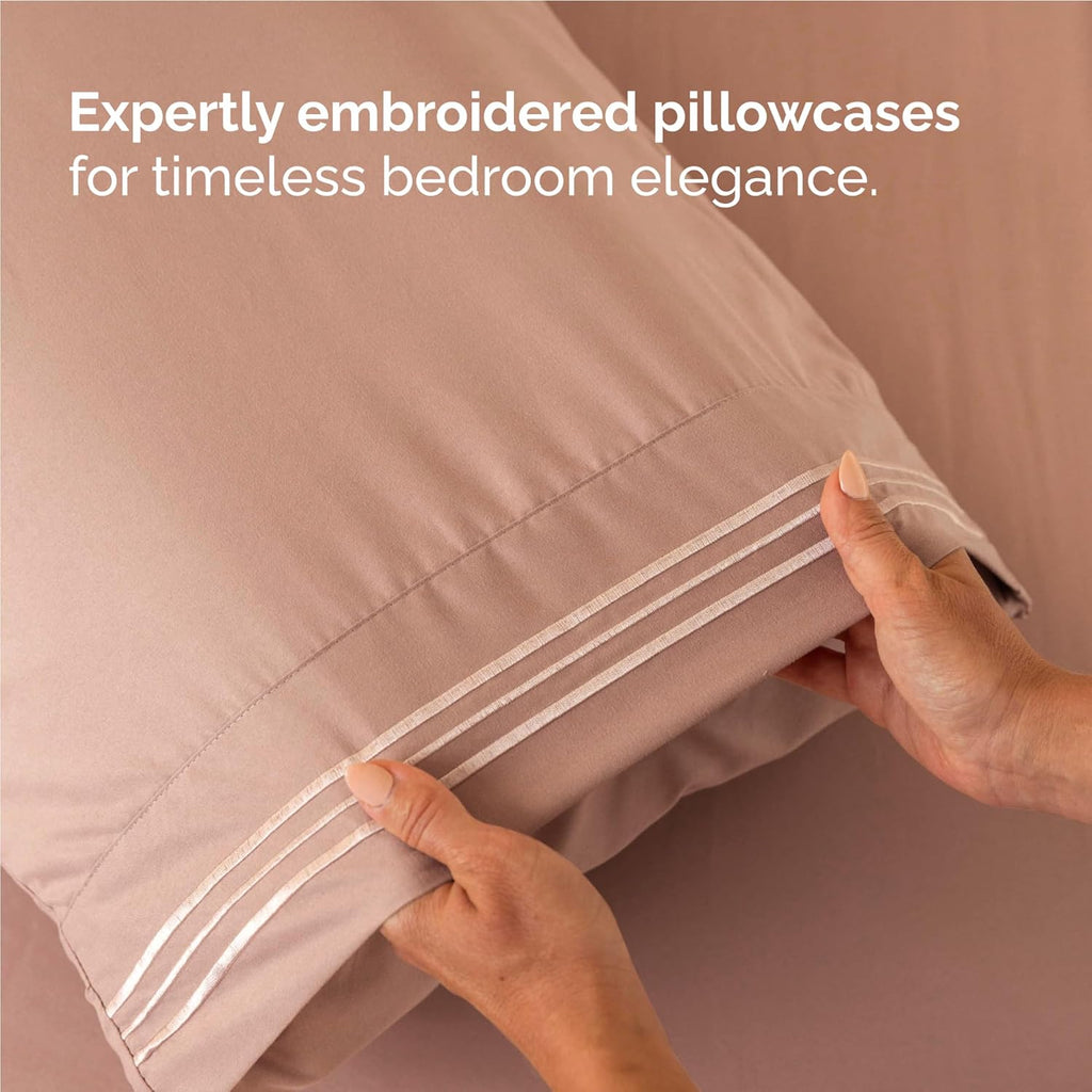 Twin XL Size 3 Piece Sheet Set - Comfy Breathable & Cooling Bed Sheets Set - Hotel Luxury Bedding for Women, Men, Kids, Teens, Boys & Girls - Deep Pockets, Ultra-Soft, Wrinkle Free - Oeko-Tex - Mauve