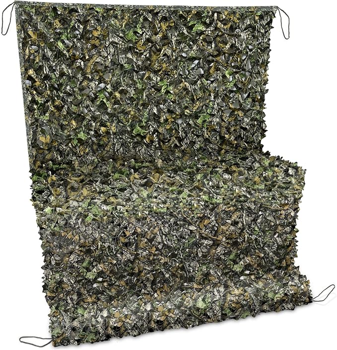 iunio Camo Netting Camouflage Netting, Silent Military Net, Large Bulk Roll Mesh, for Hunting Blind Cover Backdrop Camo Themed Birthday Party, Sun Shade, Camping, Outdoor, with mesh Backing