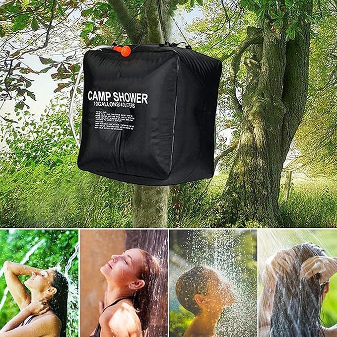 01 40L Water Bag Solar Heated, Solar Heating 40L Solar Shower Bag for Camping for Outdoor