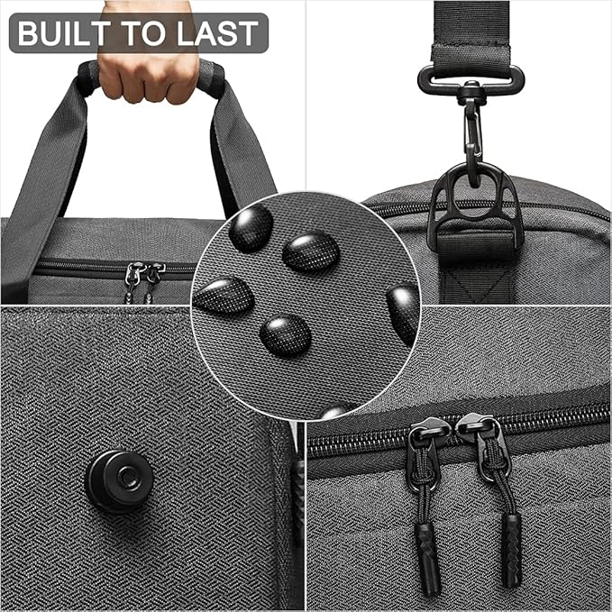 Gym Bag for Men Women, Small Fitness Workout Sports Bag with Wet Pocket & Shoes Compartment, Water Resistant Overnight Weekender Duffel Bag