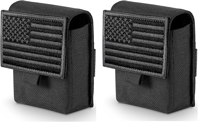 2 Pack Tactical Pouches, Molle EDC Compact Pouch Small Utility Pouch Accessories Battery Cigarette Case Card Holder Lighter Slot Mini Cigar Belt Waist Pack
