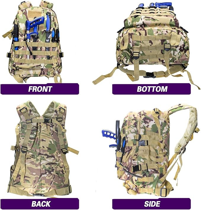 Lightweight Fishing Tackle Backpack Professional Water-Resistant All-in-One Rod Holder & Gear Storage