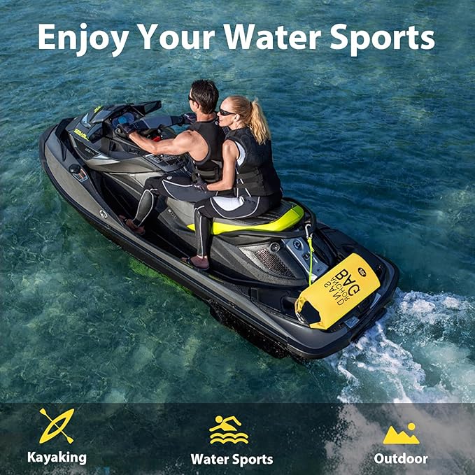 20L Sand Anchor Bag, 2 in 1 Jet Ski Anchor Kit for Float with Adjustable Buoy, Waterproof Dry Bag for Jetski, Kayak, Boat, Water Sports - Blue