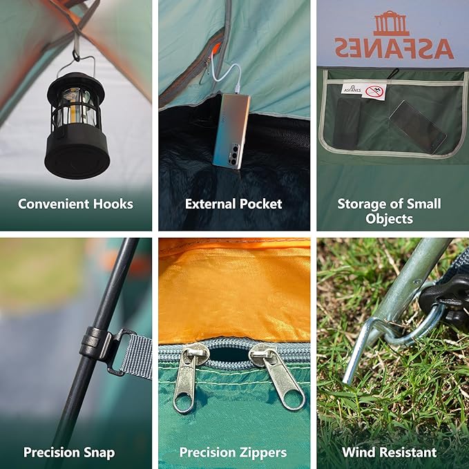 2-12 Person Tents for Camping Waterproof, Backpack Double Layer Tents, Perfect Picnics, Fishing and Backyard Camping