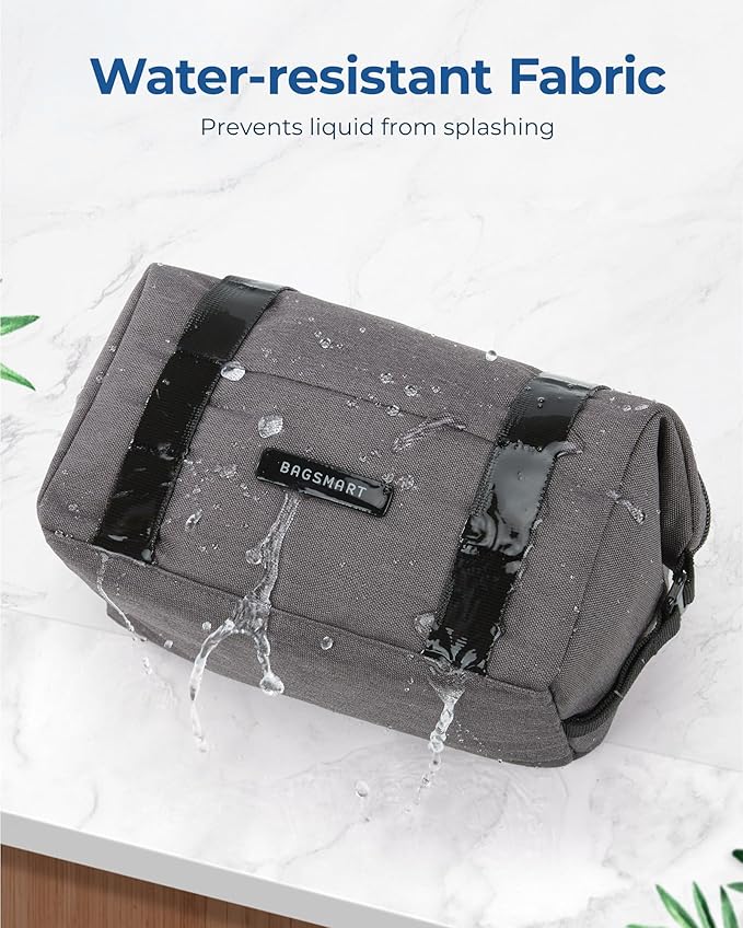 BAGSMART Toiletry Bag for Women, Travel Cosmetic Makeup Bag Organizer Water-resistant, Large Hanging Dopp Kit Gifts for Womens Toiletries Essentials Accessories, Pink