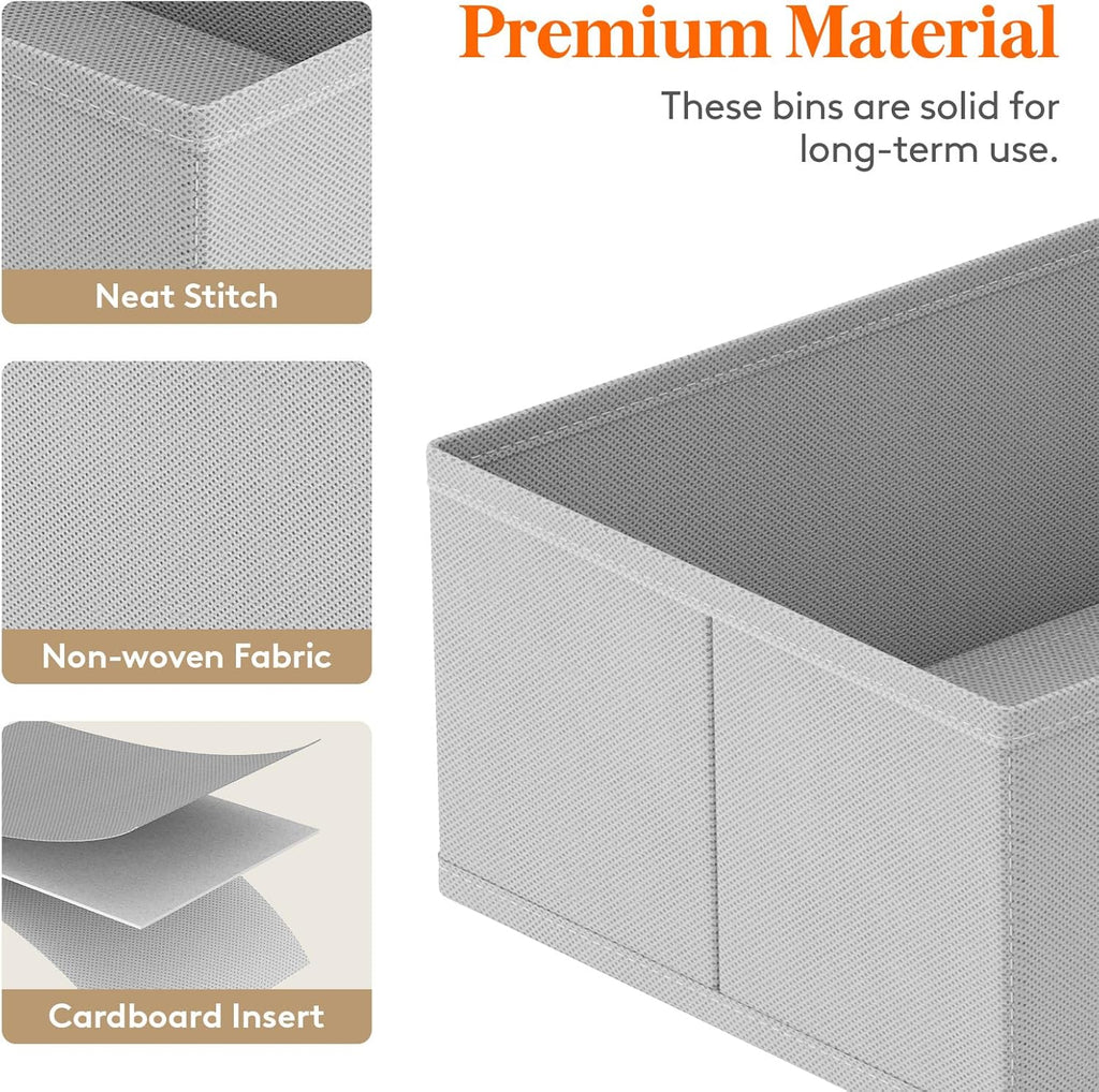 Lifewit Underwear Drawer Organizer for Closet 12 Pack, 3 Sizes Dresser Organizer Dividers, Deep Fabric Foldable Drawer Storage Organizer Bins for Clothes, Sock, Bra, Lingerie, Undies