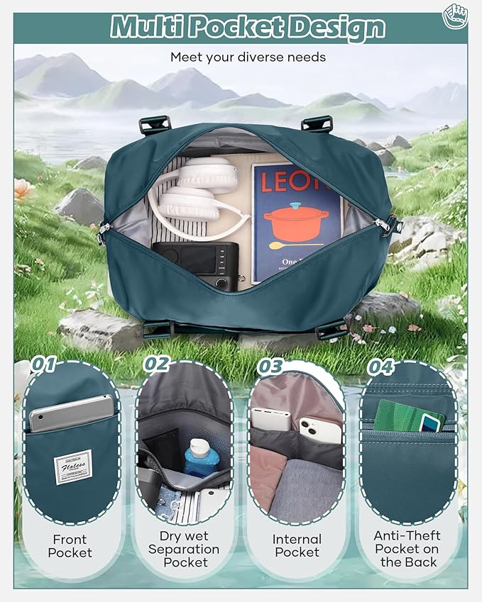 Gym Bag Womens,Travel Duffel Carry on Bag Sport Tote Bag Weekend Overnight Bag