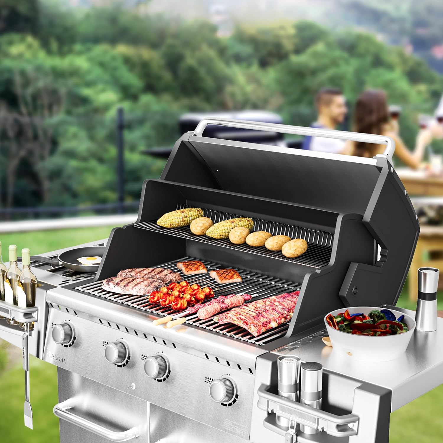 15 Inch Grill Cooking Grates Replacement, Stainless Steel Grill Grates for Select Gas Grill Models by Broil King, Broil-Mate, Huntington and Sterling Gas Grill