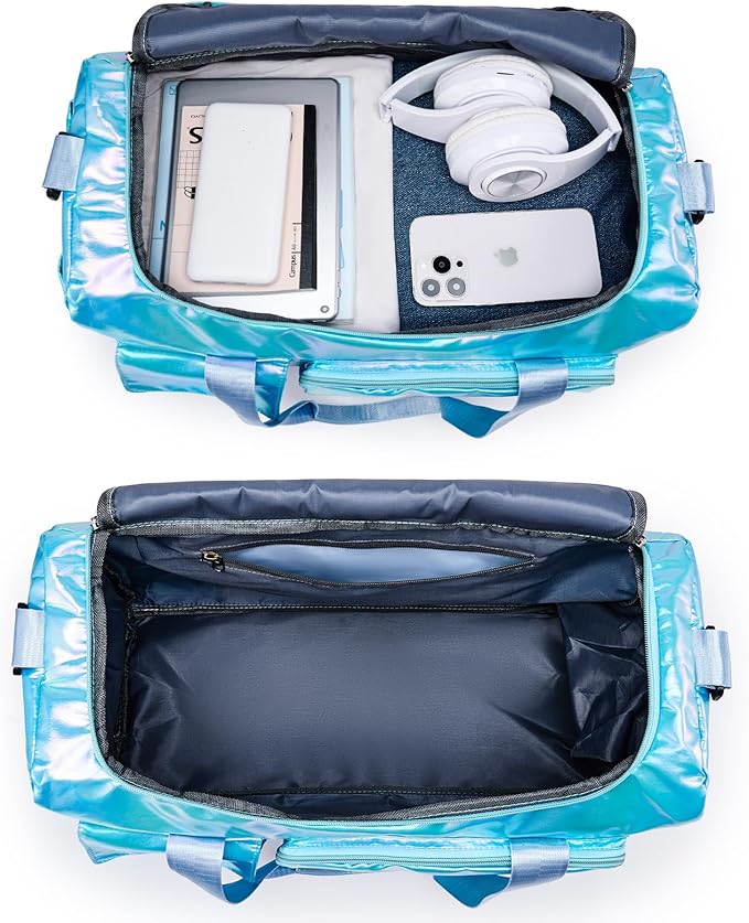 Small Gym Bag for Women, Travel Duffle Bag Carry On Weekender Bag with Shoe Compartment