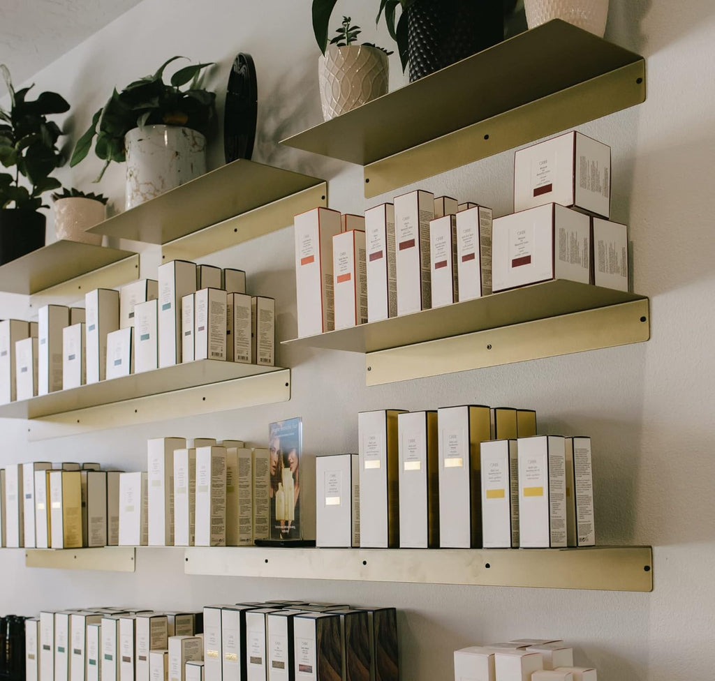 DIY CARTEL Made in USA 12 Inch Linear Floating Shelf - USA Manufactured Steel - Industrial Heavy Duty Metal Wall Mounted Modern Farmhouse Designed Shelf Ledge (12-in X 8-in Powder Coated Gold)