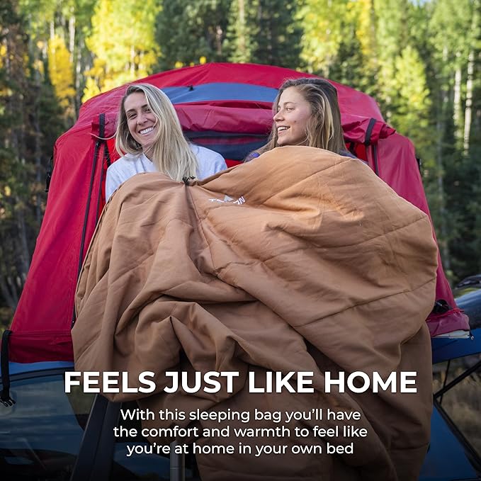 TETON Sports Deer Hunter -35F and 0F Degree Sleeping Bag. Warm and Comfortable Camping Sleeping Bags, Teton Tough Canvas Shell for Camping, Hunting, and Cold Weather