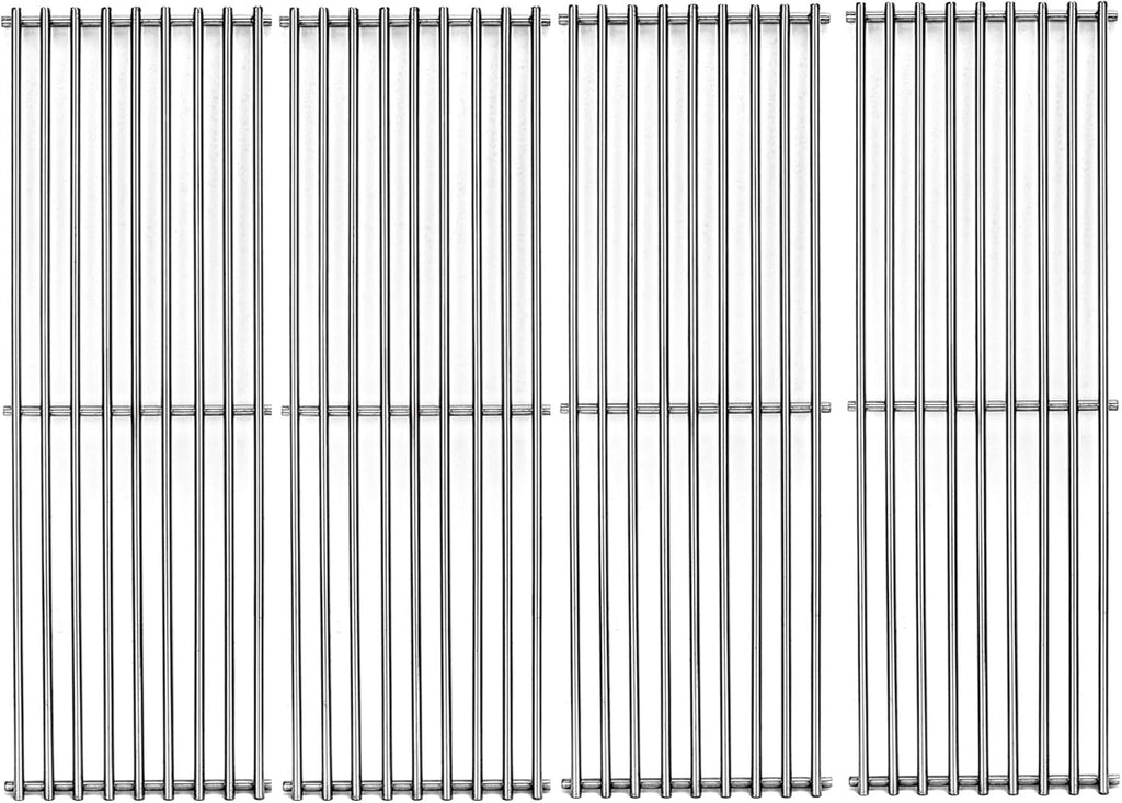 S6505A (4-Pack) 19 3/4" Stainless Steel Cooking Grid Grates Replacement for Chargriller 2121, 2123, 2222, 2828, 3001, 3030, 3725, 4000, 5050, 5252 Set of 4